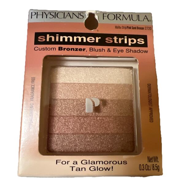 Physicians Formula Shimmer Strips Bronzer, Blush & Eye Shadow 2720 Malibu Strip - Picture 1 of 2